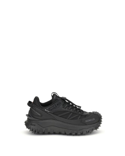 Moncler Black Calf Leather Bos Taurus Athletic Sneakers