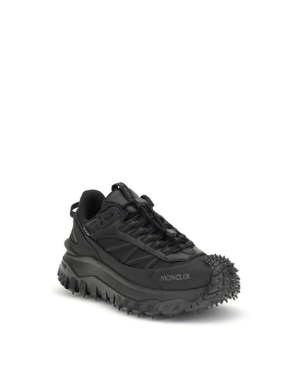 Moncler Black Calf Leather Bos Taurus Athletic Sneakers