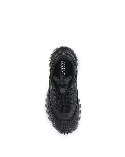 Moncler Black Calf Leather Bos Taurus Athletic Sneakers