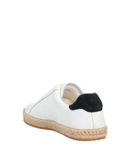 Palm Angels White Calfskin Low Top Sneakers