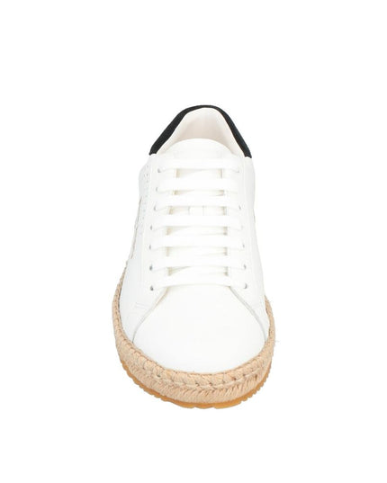 Palm Angels White Calfskin Low Top Sneakers