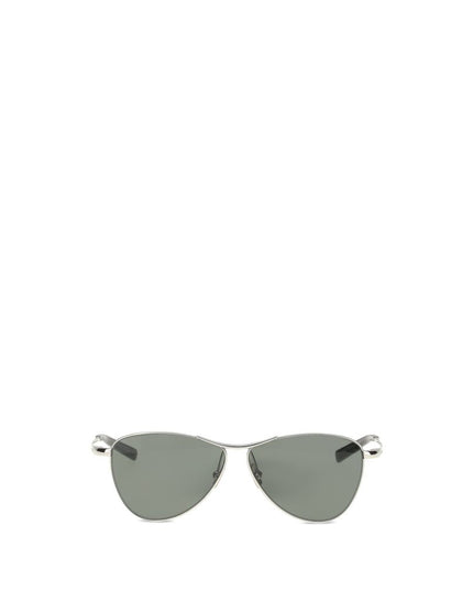 Saint Laurent Silver Metal Sunglasses