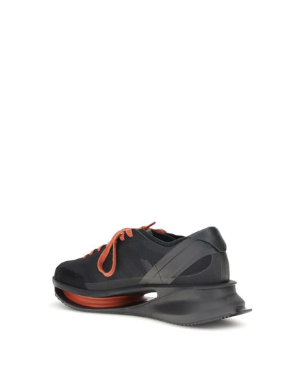 Y-3 Black Leather Athletic Sneakers