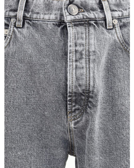 Brunello Cucinelli Gray Cotton Straight-Leg Jeans