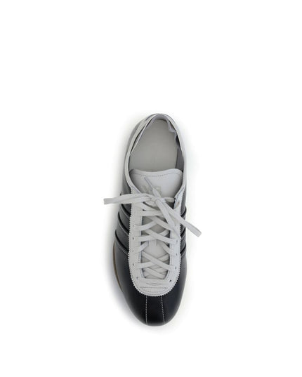 Y-3 Black Calf Leather Bos Taurus Low Top Sneakers