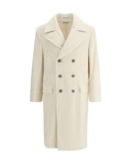 Brunello Cucinelli Cream Cashmere Coat