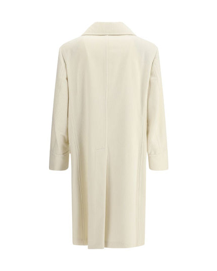 Brunello Cucinelli Cream Cashmere Coat