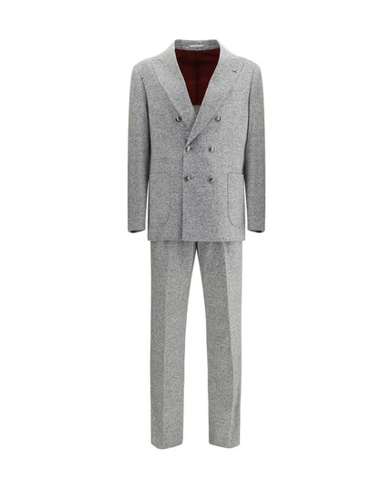 Brunello Cucinelli Gray Wool Two-Piece Suit