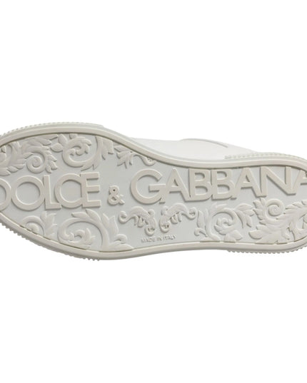 Dolce & Gabbana White Miami Leather Low Top Men Sneakers Shoes