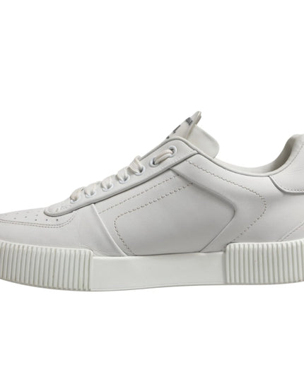 Dolce & Gabbana White Miami Leather Low Top Men Sneakers Shoes