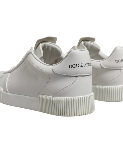 Dolce & Gabbana White Miami Leather Low Top Men Sneakers Shoes