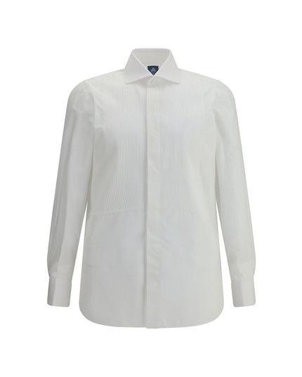 Finamore White Cotton Dress Shirt