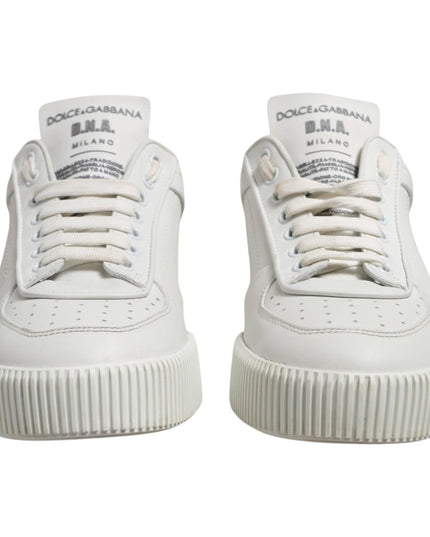 Dolce & Gabbana White Miami Leather Low Top Men Sneakers Shoes