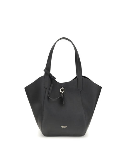 Giorgio Armani Black Calf Leather Bos Taurus Handbag