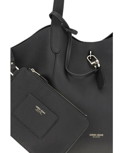 Giorgio Armani Black Calf Leather Bos Taurus Handbag