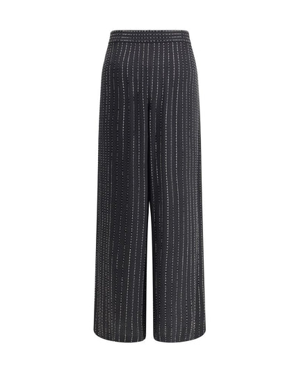 Giorgio Armani Black Silk Casual Pants