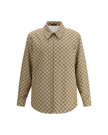 Gucci Brown Cotton Jackets And Coat