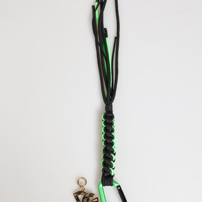 Dolce & Gabbana Multicolor Polyester Tape String DG Logo Keychain Keyring