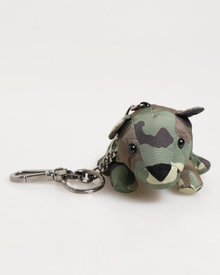 Dolce & Gabbana Multicolor Camouflage Animal Silhouette Keychain Keyring