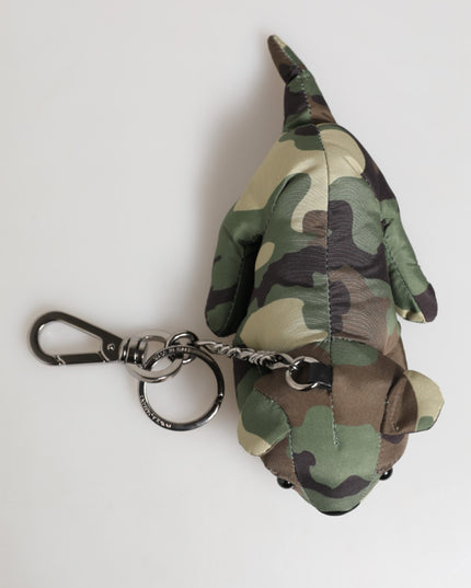 Dolce & Gabbana Multicolor Camouflage Animal Silhouette Keychain Keyring