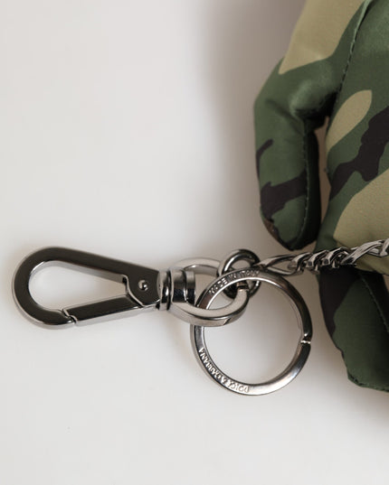 Dolce & Gabbana Multicolor Camouflage Animal Silhouette Keychain Keyring