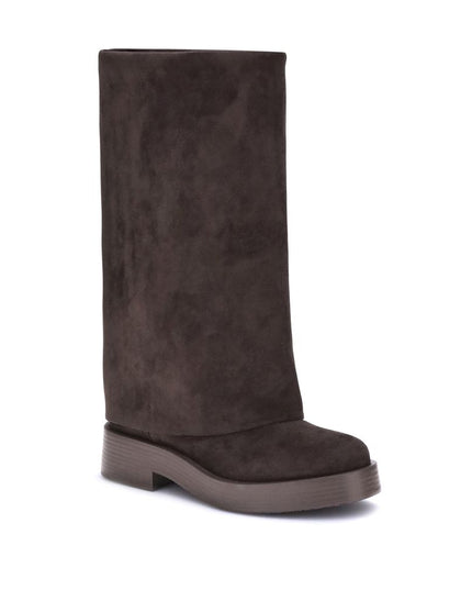 Casadei Brown Polyester Flat Boots