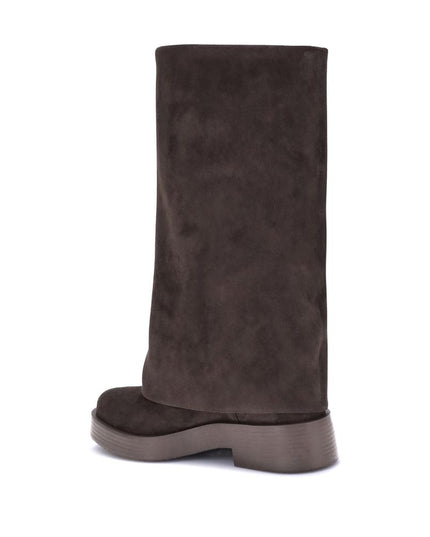 Casadei Brown Polyester Flat Boots