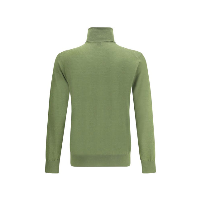 Saint Laurent Green Wool Turtleneck
