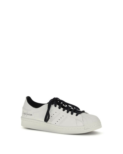 Y-3 White Calf Leather Bos Taurus Low Top Sneakers