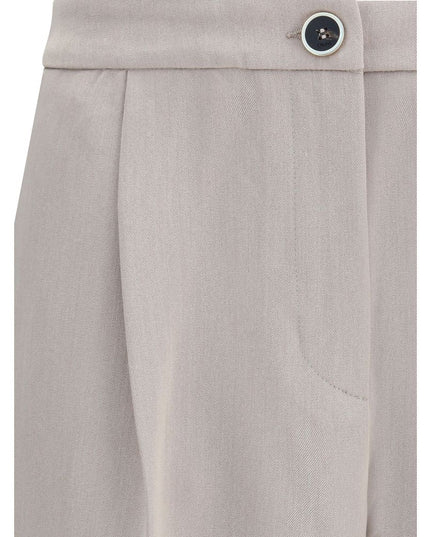 Cruna Beige Polyester Casual Pants