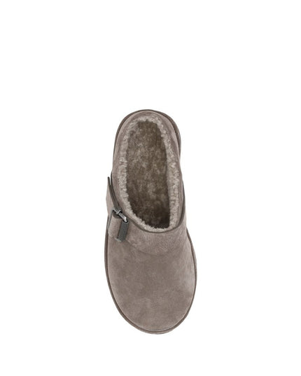 Brunello Cucinelli Gray Calf Leather Bos Taurus Clogs