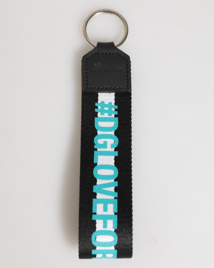 Dolce & Gabbana Multicolor Logo Polyester Brass Holder Keychain Keyring