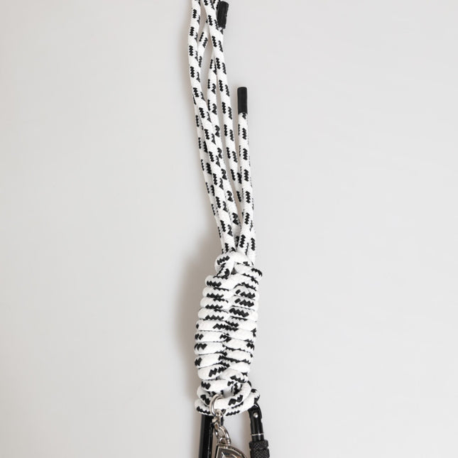 Dolce & Gabbana Multicolor Polyester Tape String DG Logo Keychain Keyring