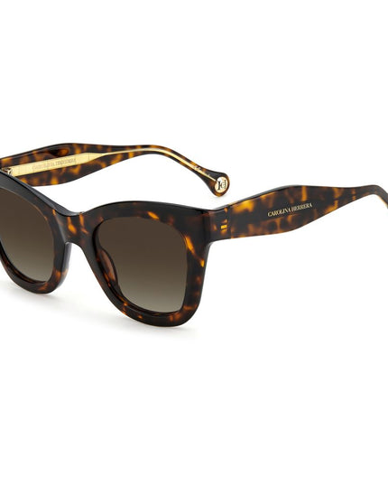 Carolina Herrera Brown Acetate Sunglasses