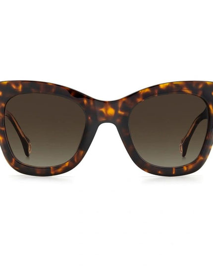 Carolina Herrera Brown Acetate Sunglasses