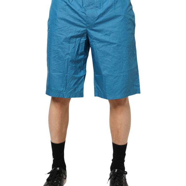 Dolce & Gabbana Blue Logo Waistband Beachwear Shorts Swimwear