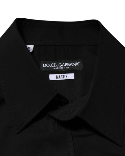 Dolce & Gabbana Black Viscose Long Sleeve Formal Dress Shirt
