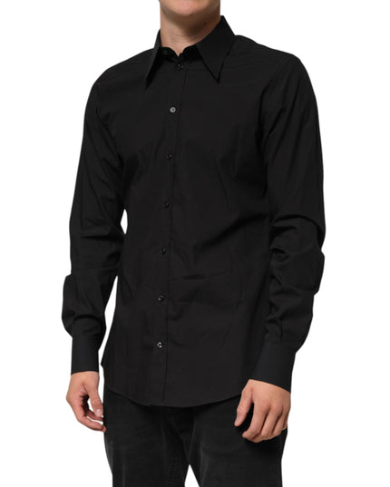 Dolce & Gabbana Black MARTINI Slim Fit Dress Formal Men Shirt