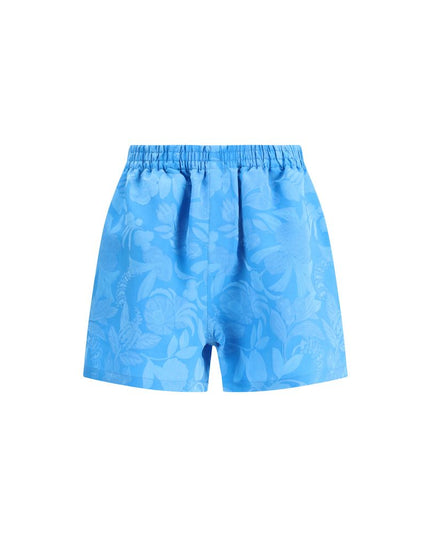 Balenciaga Blue Viscose Bermuda Shorts