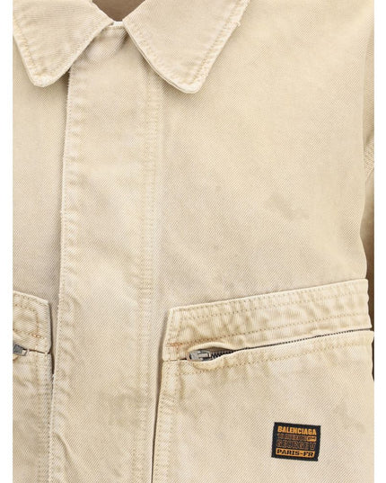 Balenciaga Beige Cotton Denim Jacket