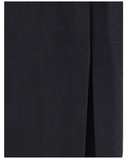 Alessandra Rich Black Fleece Wool Long Skirt