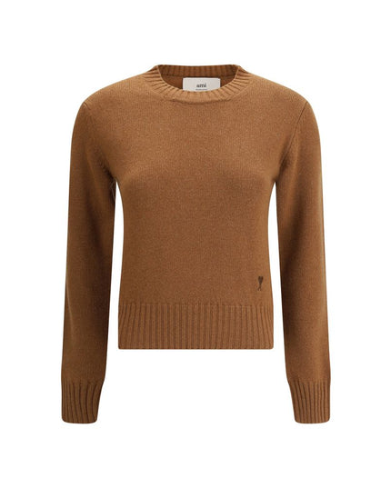Ami Paris Brown Cashmere Sweatshirt