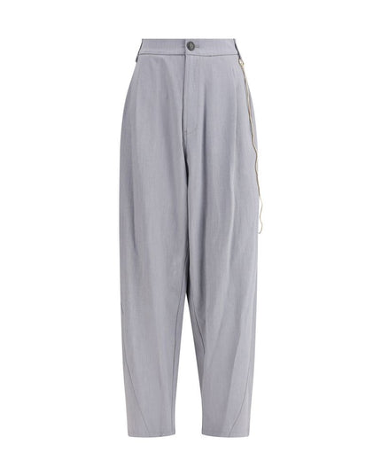 Darkpark Gray Polyester Casual Pants