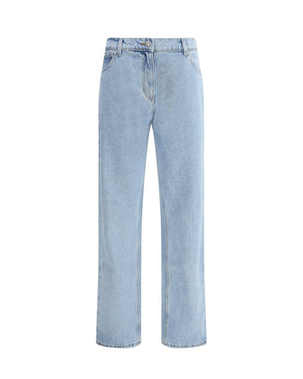 Magda Butrym Light Blue Cotton Straight-Leg Jeans