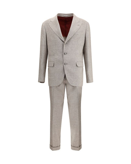 Brunello Cucinelli Beige Silk Two-Piece Suit