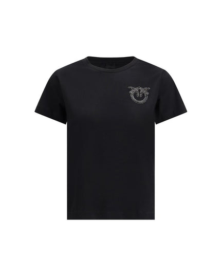 PINKO Black Cotton T-Shirt