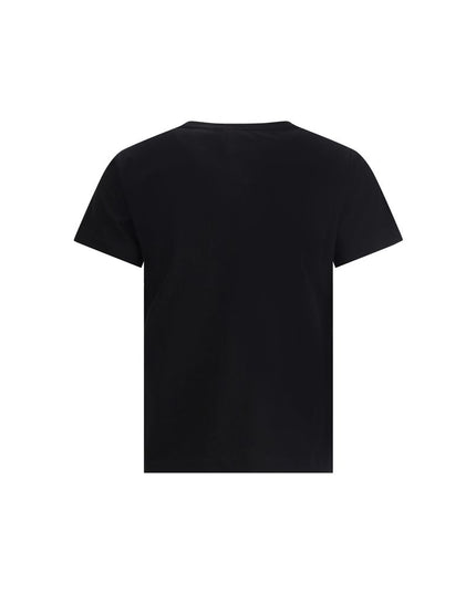 PINKO Black Cotton T-Shirt