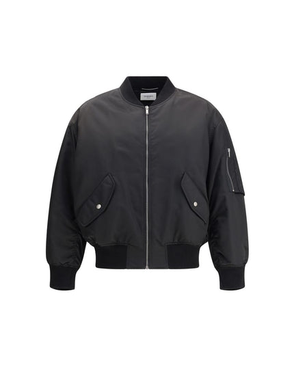 Saint Laurent Black Polyamide Bomber