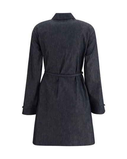 Fendi Blue Cotton Casual Dress