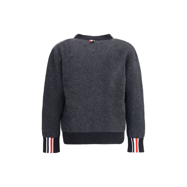 Thom Browne Black Fleece Wool Cardigan